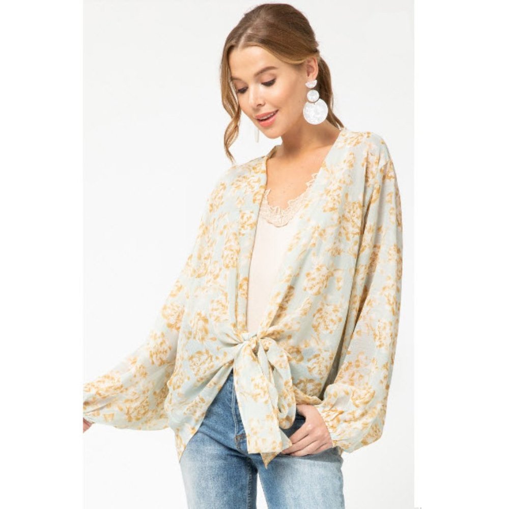 floral kimono cardigan